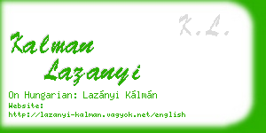 kalman lazanyi business card